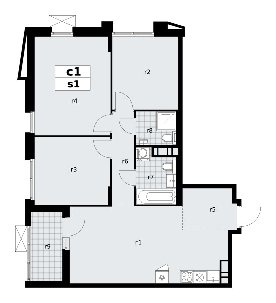 3 room apartment 78 m² poselenie Sosenskoe, Russia