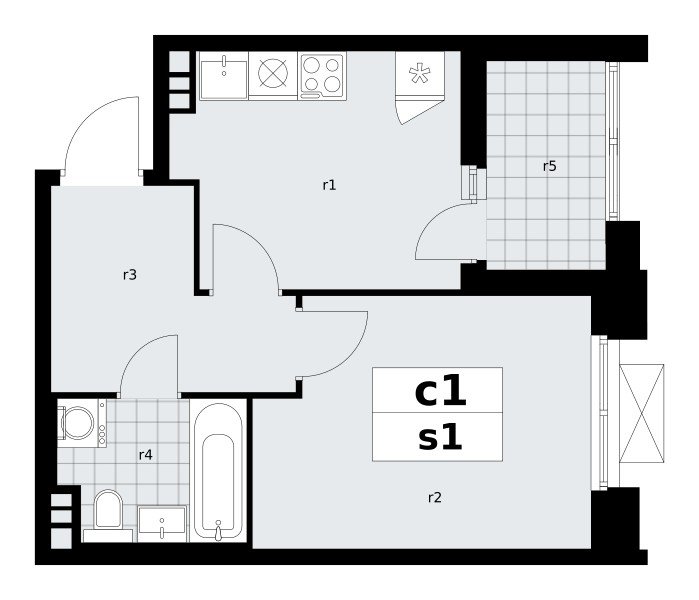 Wohnung 1 zimmer 34 m² poselenie Sosenskoe, Russland