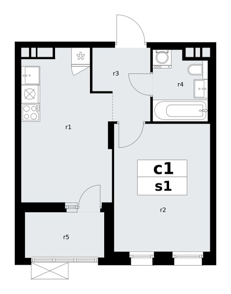 Квартира 1 комната 36 м² поселение Сосенское, Россия