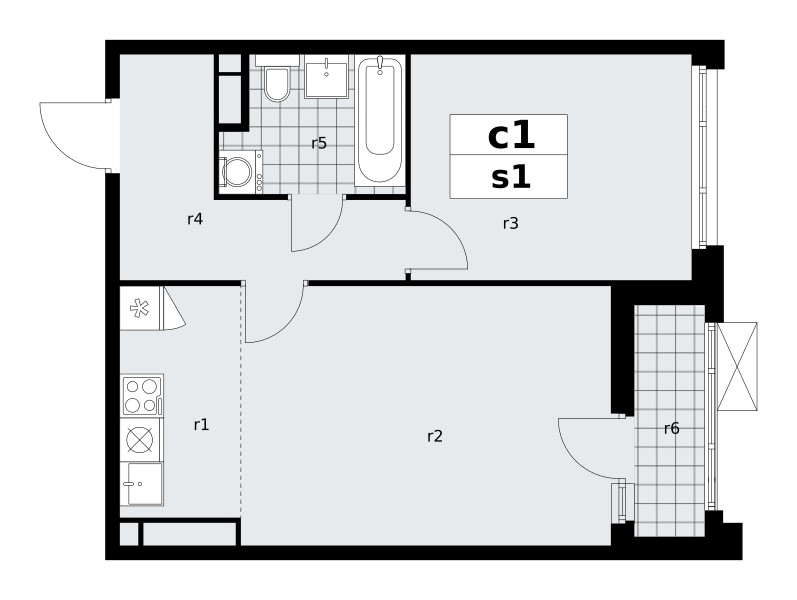 Wohnung 2 zimmer 48 m² poselenie Sosenskoe, Russland