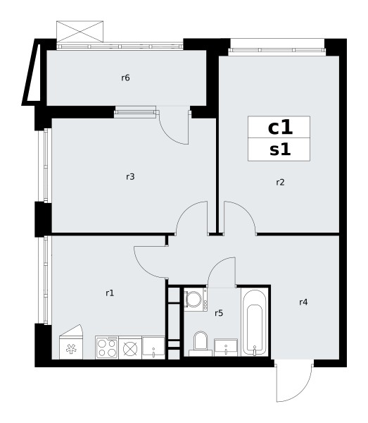 Wohnung 2 zimmer 52 m² poselenie Sosenskoe, Russland