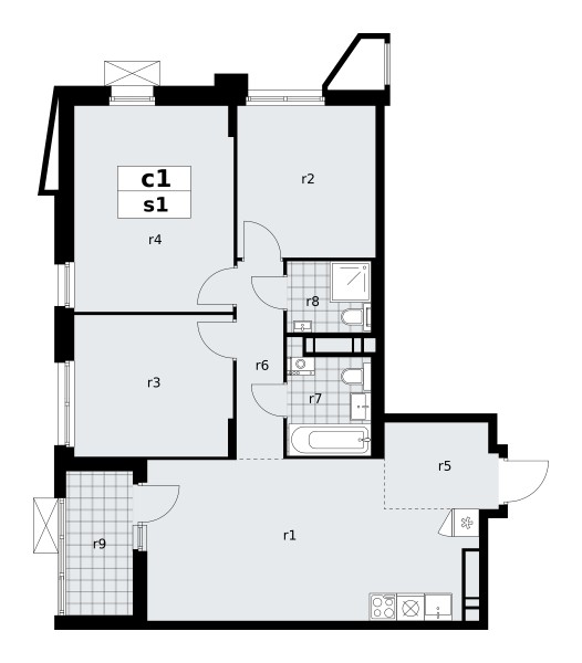 Apartamento 3 habitaciones 78 m² poselenie Sosenskoe, Rusia