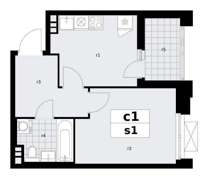 Wohnung 1 zimmer 34 m² poselenie Sosenskoe, Russland