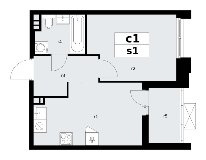 Квартира 1 комната 36 м² поселение Сосенское, Россия