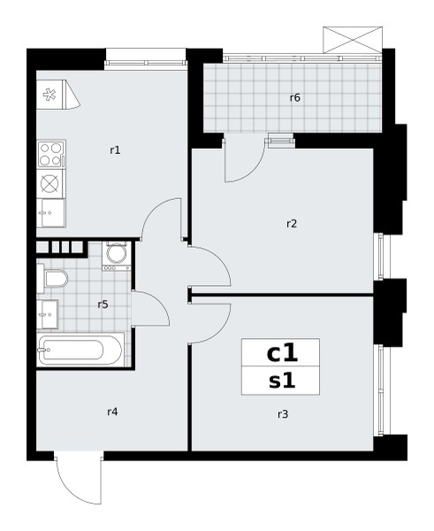 Wohnung 2 zimmer 49 m² poselenie Sosenskoe, Russland