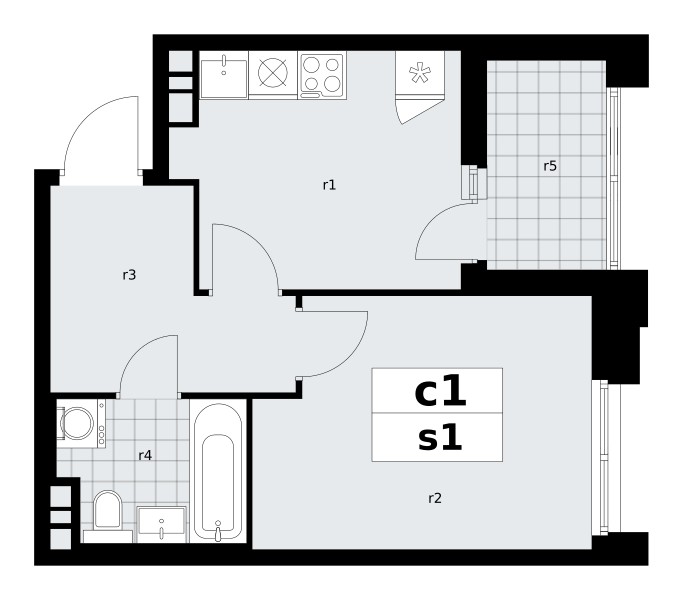 Квартира 1 комната 33 м² поселение Сосенское, Россия