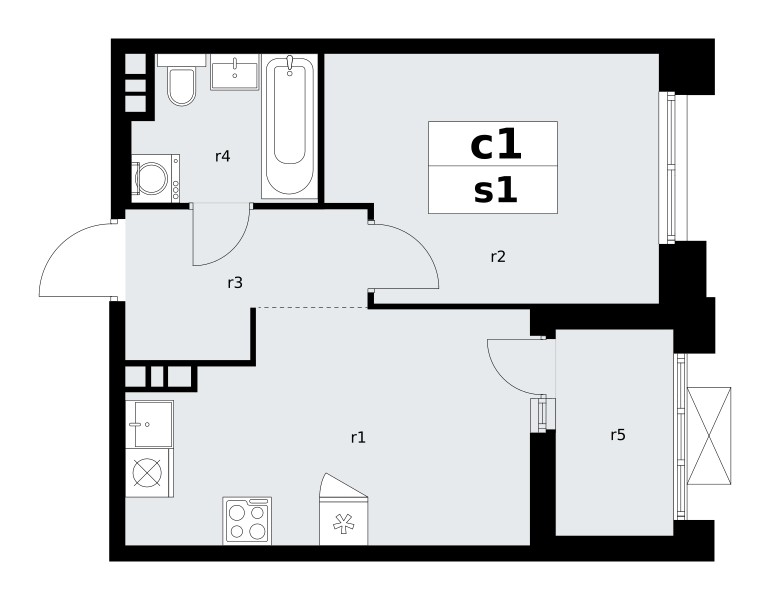 1 room apartment 36 m² poselenie Sosenskoe, Russia