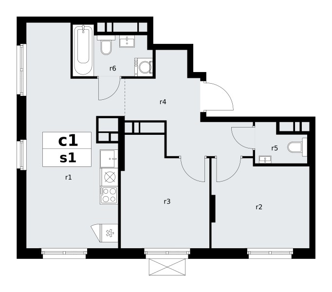 Mieszkanie 2 pokoi 51 m² poselenie Sosenskoe, Rosja