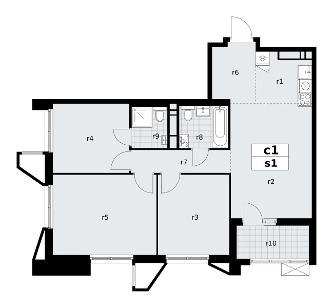 Apartamento 4 habitaciones 78 m² poselenie Sosenskoe, Rusia