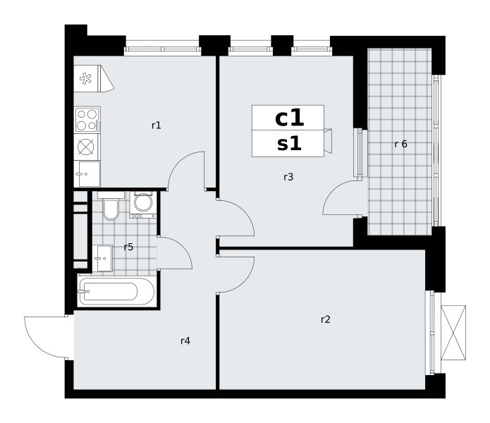 Mieszkanie 2 pokoi 52 m² poselenie Sosenskoe, Rosja