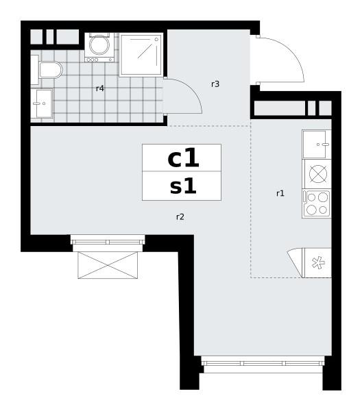 Apartamento 1 habitación 28 m² poselenie Sosenskoe, Rusia