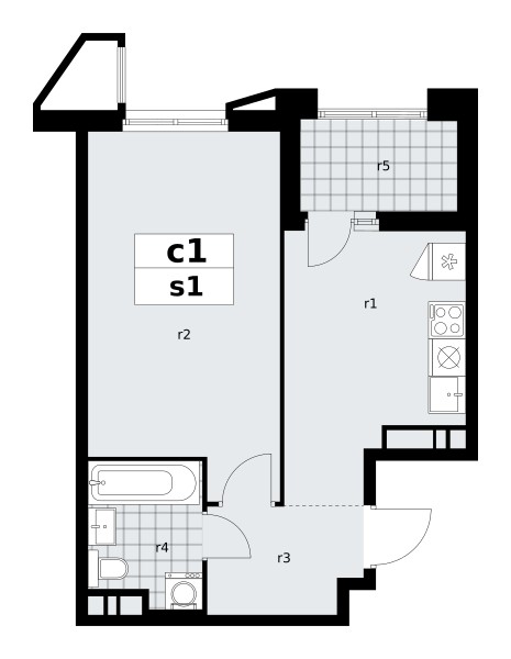 1 room apartment 38 m² poselenie Sosenskoe, Russia