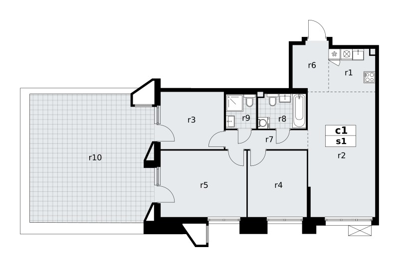 Appartement 4 chambres 96 m² poselenie Sosenskoe, Fédération de Russie