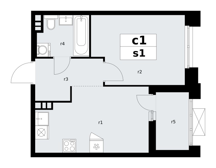 Квартира 1 комната 36 м² поселение Сосенское, Россия