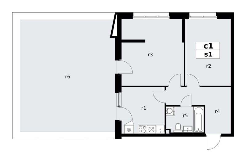 Wohnung 2 zimmer 71 m² poselenie Sosenskoe, Russland