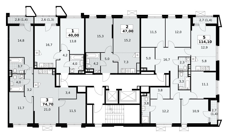 Квартира 2 комнаты 47 м² поселение Сосенское, Россия