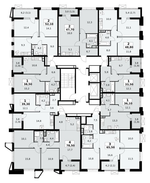 Appartement 3 chambres 66 m² poselenie Sosenskoe, Fédération de Russie