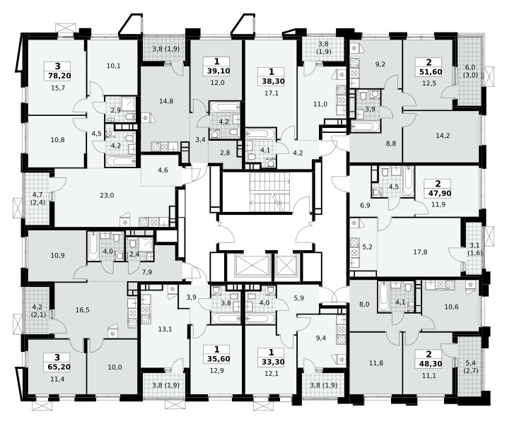 Appartement 2 chambres 48 m² poselenie Sosenskoe, Fédération de Russie