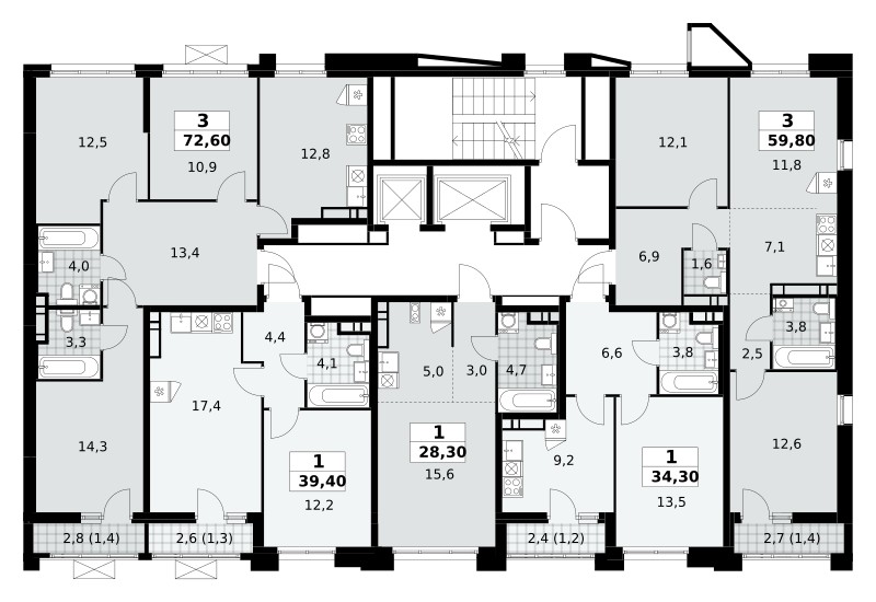 Квартира 1 комната 28 м² поселение Сосенское, Россия