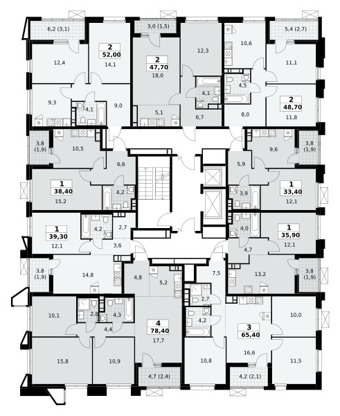 Квартира 2 комнаты 49 м² поселение Сосенское, Россия