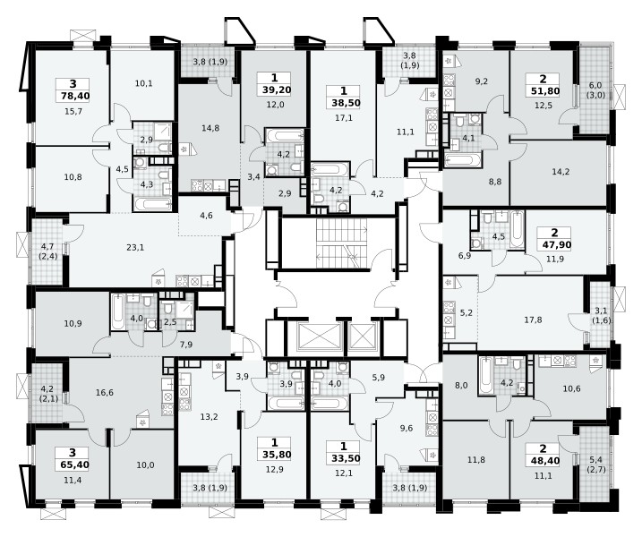 Apartamento 2 habitaciones 52 m² poselenie Sosenskoe, Rusia