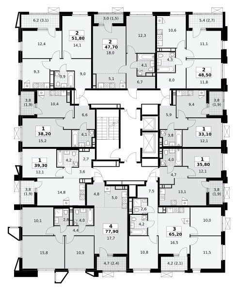 Mieszkanie 1 pokój 39 m² poselenie Sosenskoe, Rosja