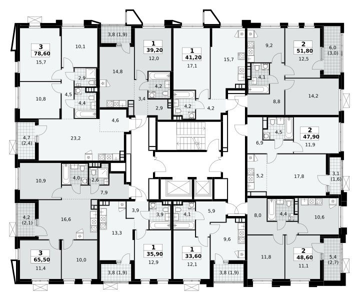 Wohnung 3 zimmer 66 m² poselenie Sosenskoe, Russland