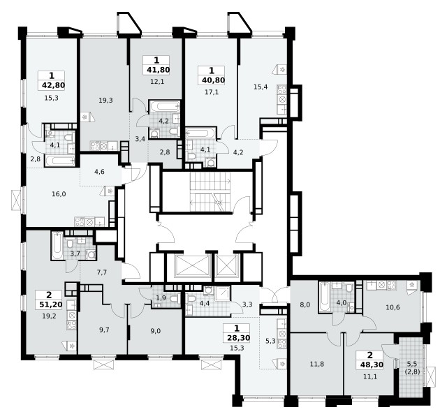 Wohnung 1 zimmer 41 m² poselenie Sosenskoe, Russland