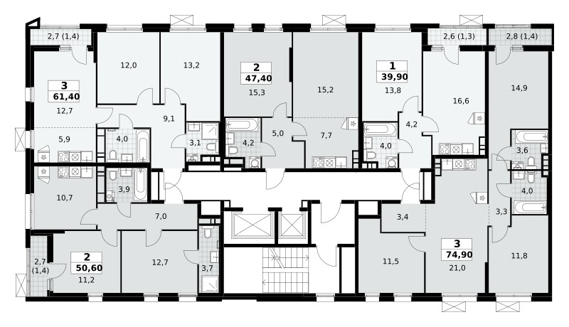 Apartamento 1 habitación 40 m² poselenie Sosenskoe, Rusia