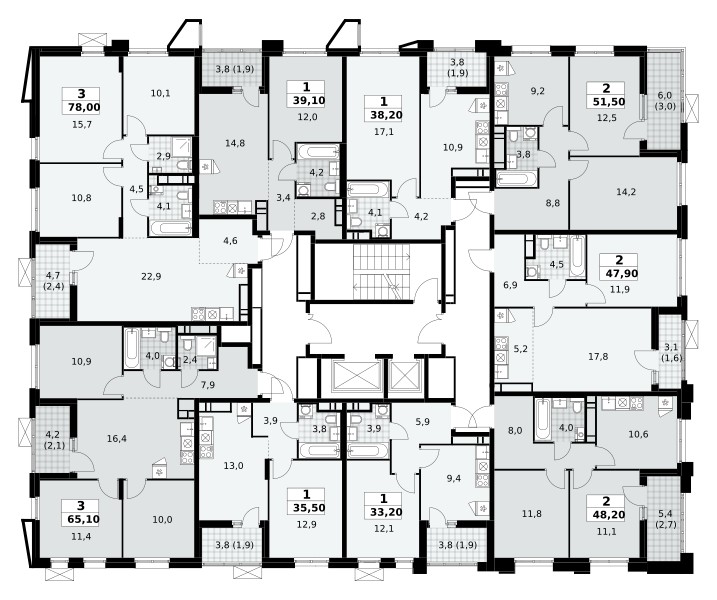 Apartamento 3 habitaciones 78 m² poselenie Sosenskoe, Rusia