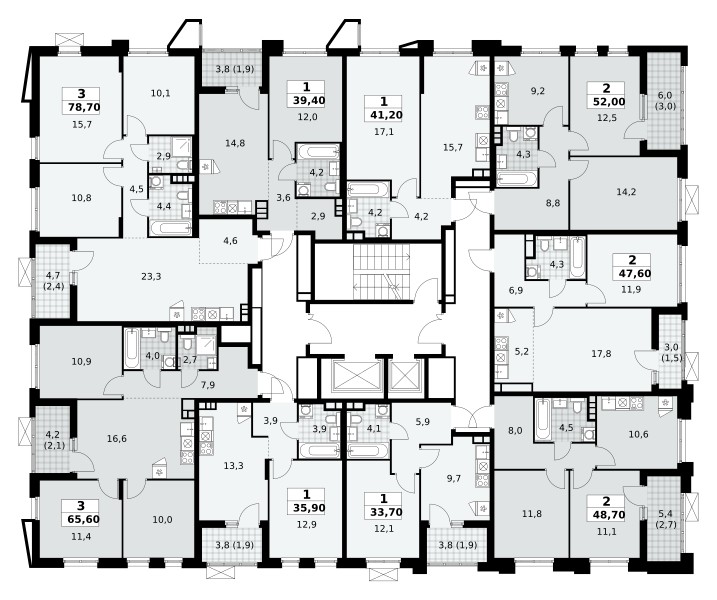 Appartement 3 chambres 66 m² poselenie Sosenskoe, Fédération de Russie