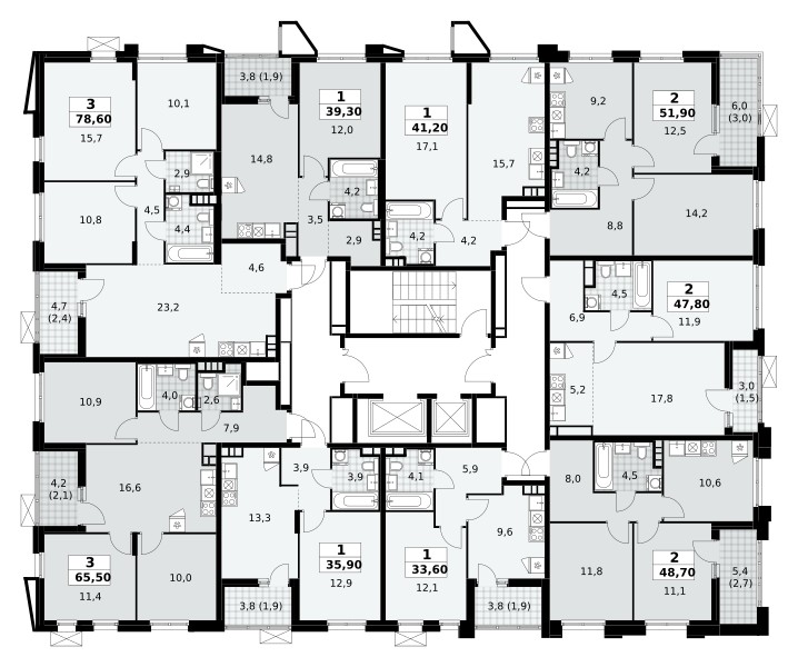 1 room apartment 41 m² poselenie Sosenskoe, Russia