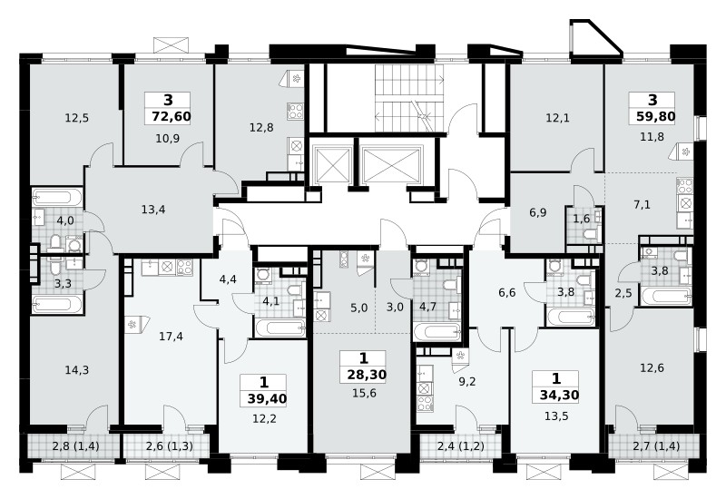 Apartamento 1 habitación 28 m² poselenie Sosenskoe, Rusia