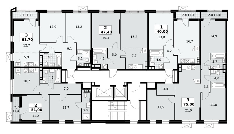 1 room apartment 40 m² poselenie Sosenskoe, Russia