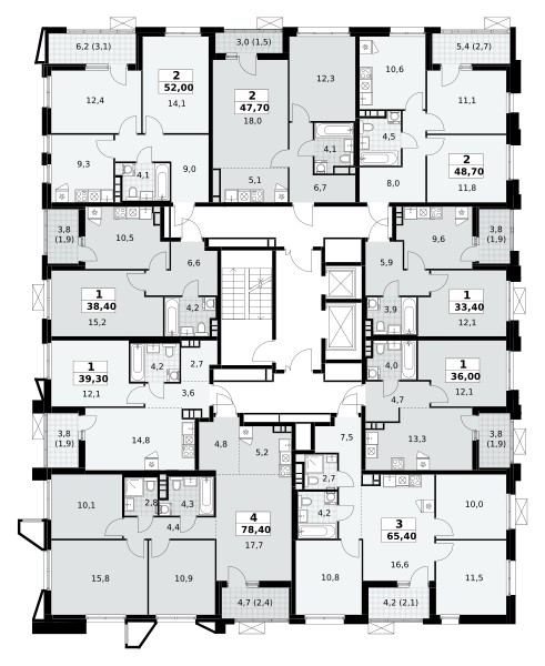 Mieszkanie 2 pokoi 48 m² poselenie Sosenskoe, Rosja