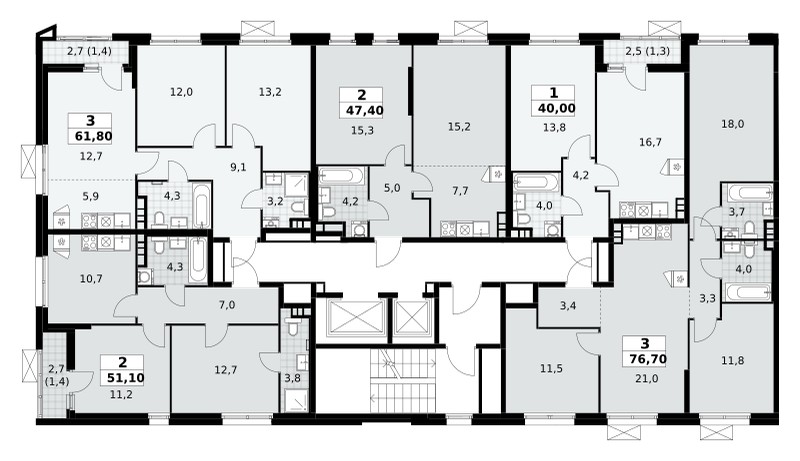 Wohnung 3 zimmer 77 m² poselenie Sosenskoe, Russland