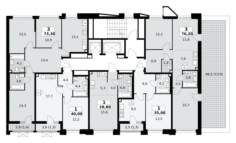 Wohnung 1 zimmer 29 m² poselenie Sosenskoe, Russland