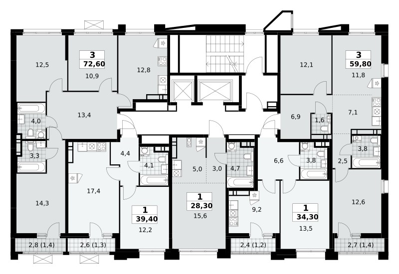 Apartamento 1 habitación 34 m² poselenie Sosenskoe, Rusia