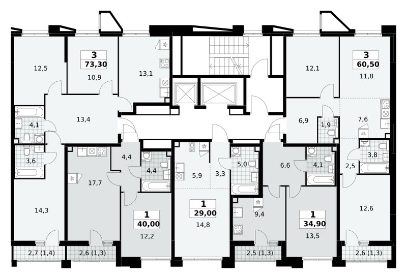 1 room apartment 29 m² poselenie Sosenskoe, Russia