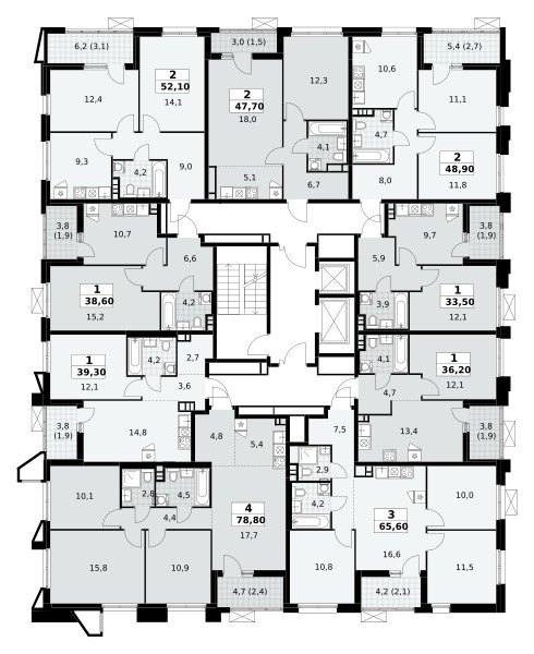 Квартира 1 комната 34 м² поселение Сосенское, Россия