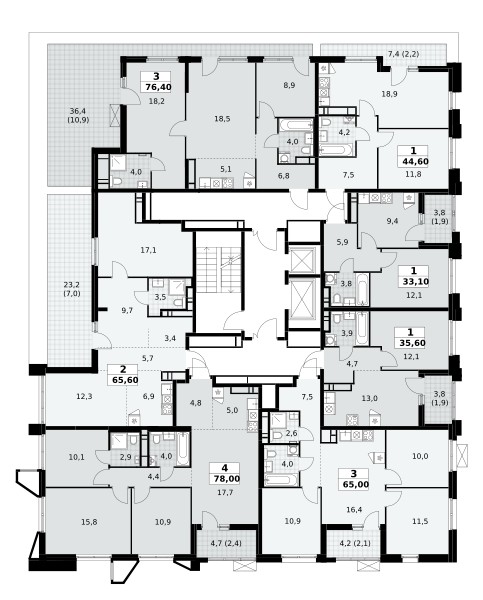 Mieszkanie 1 pokój 33 m² poselenie Sosenskoe, Rosja