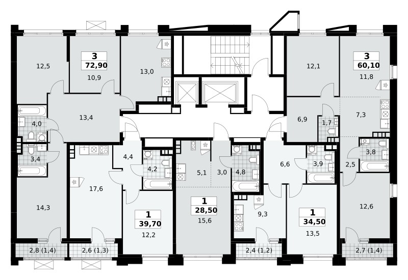 Apartamento 1 habitación 40 m² poselenie Sosenskoe, Rusia