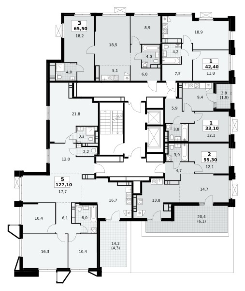 Apartamento 1 habitación 33 m² poselenie Sosenskoe, Rusia