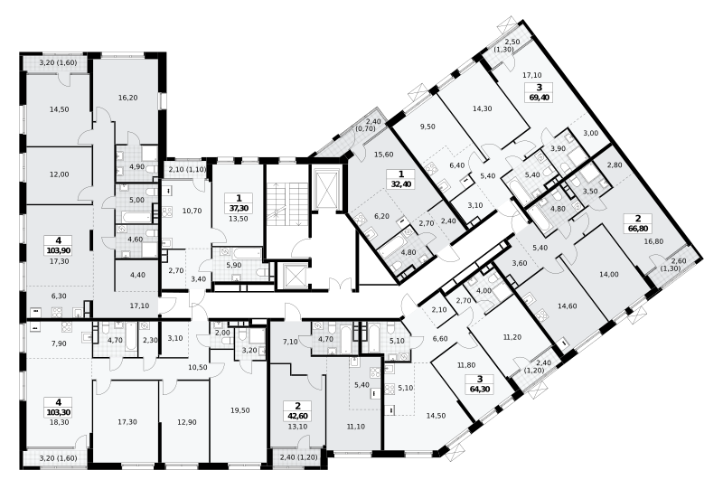 Квартира 66.8 м², Сокол