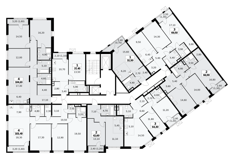 Квартира 103.4 м², Сокол