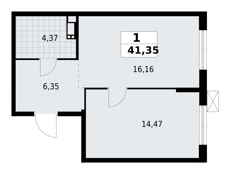 Wohnung 1 zimmer 41 m² Lagolovskoe selskoe poselenie, Russland