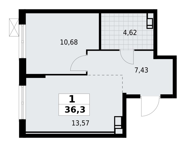 Mieszkanie 1 pokój 36 m² Lagolovskoe selskoe poselenie, Rosja